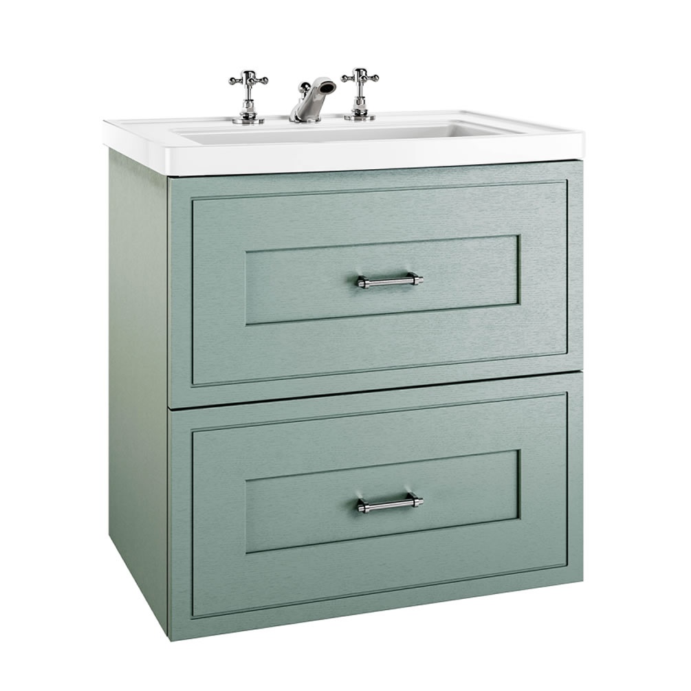 Imperial Fradley Sea Mist 685mm Wall Hung Vanity Unit & Radcliffe Basin